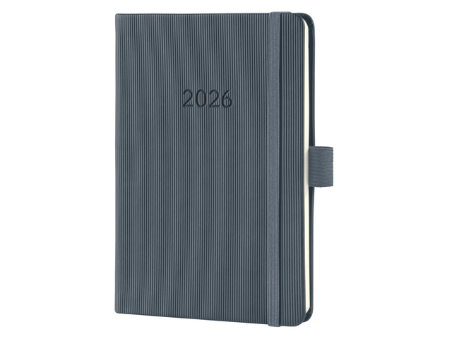 Sigel Agenda 2026 Conceptum A6 1week/2pag Dark Grey Elastiek