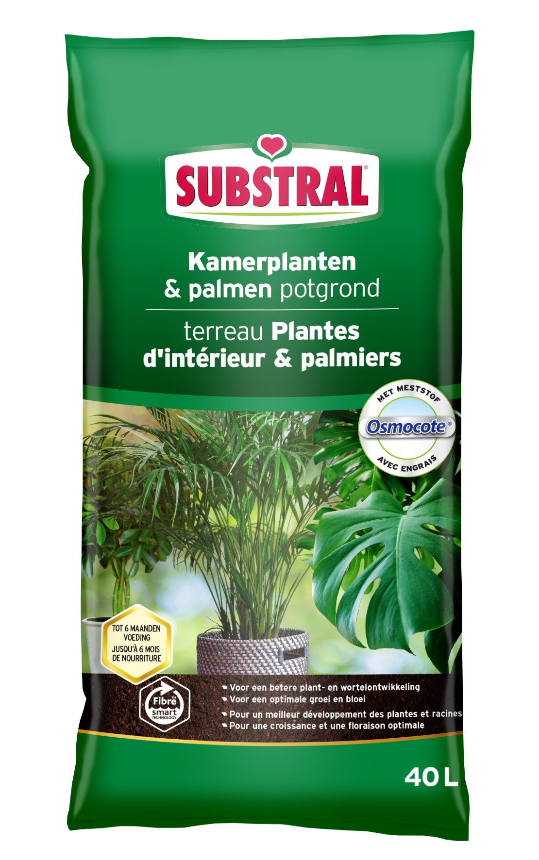 Substral Kamerplanten Potgrond 40 l voor Kamerplanten en Palmen