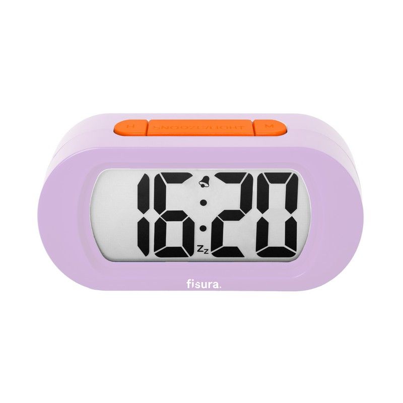 Fisura Alarmklok Gummy Clock Lilac 15x5.5x8 cm