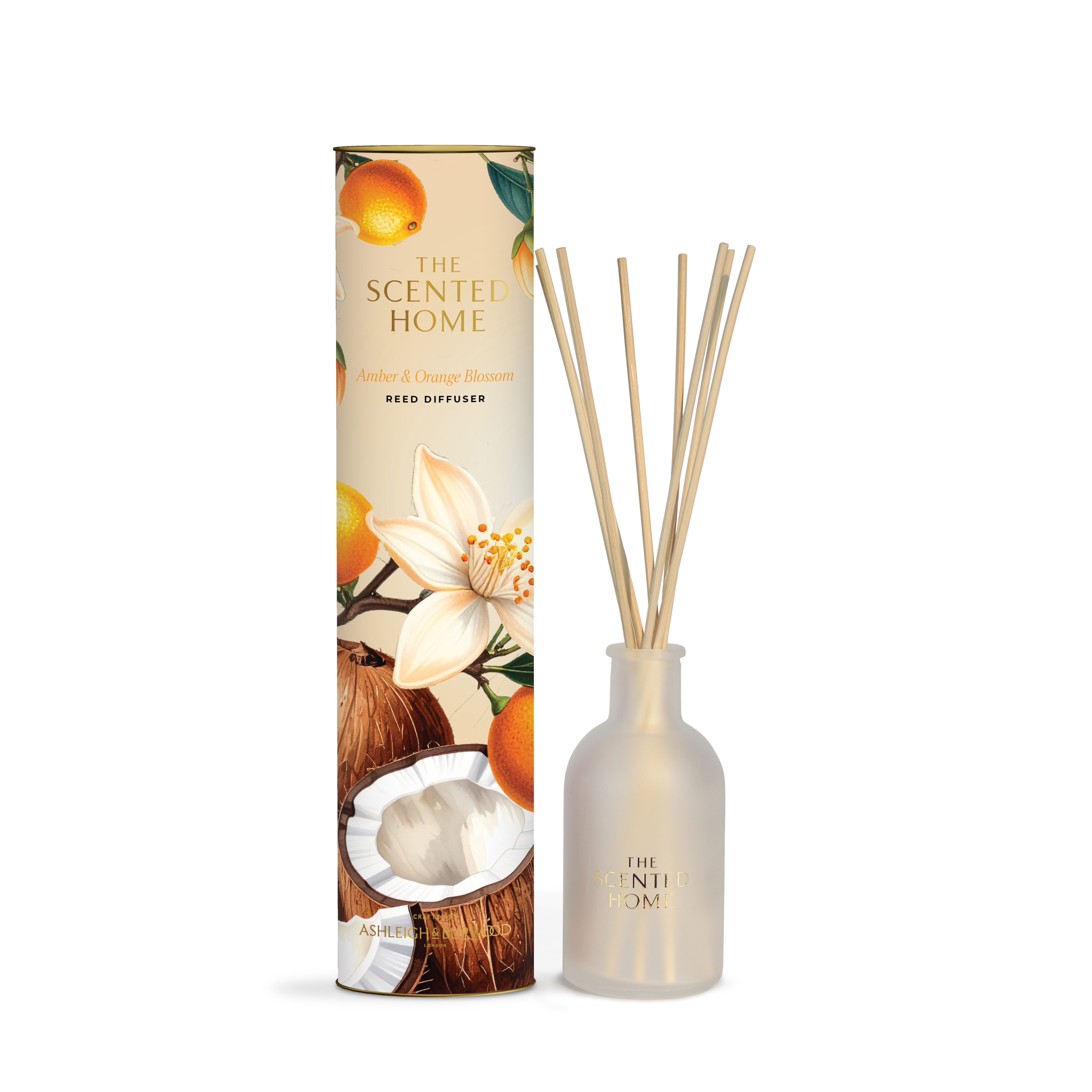 Ashleigh & Burwood Geurdiffuser The Scented Home 150ml Amber & Orange Blossom