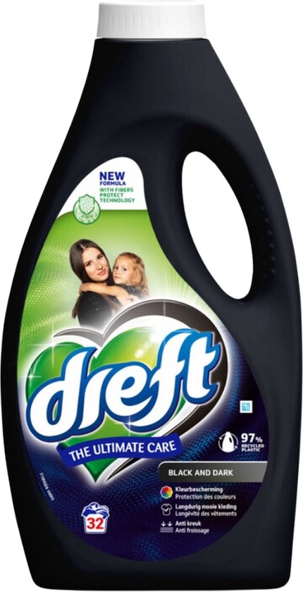 Dreft Wasmiddel Vloeibaar Zwart&Donker 1.44 l - 32 scoops