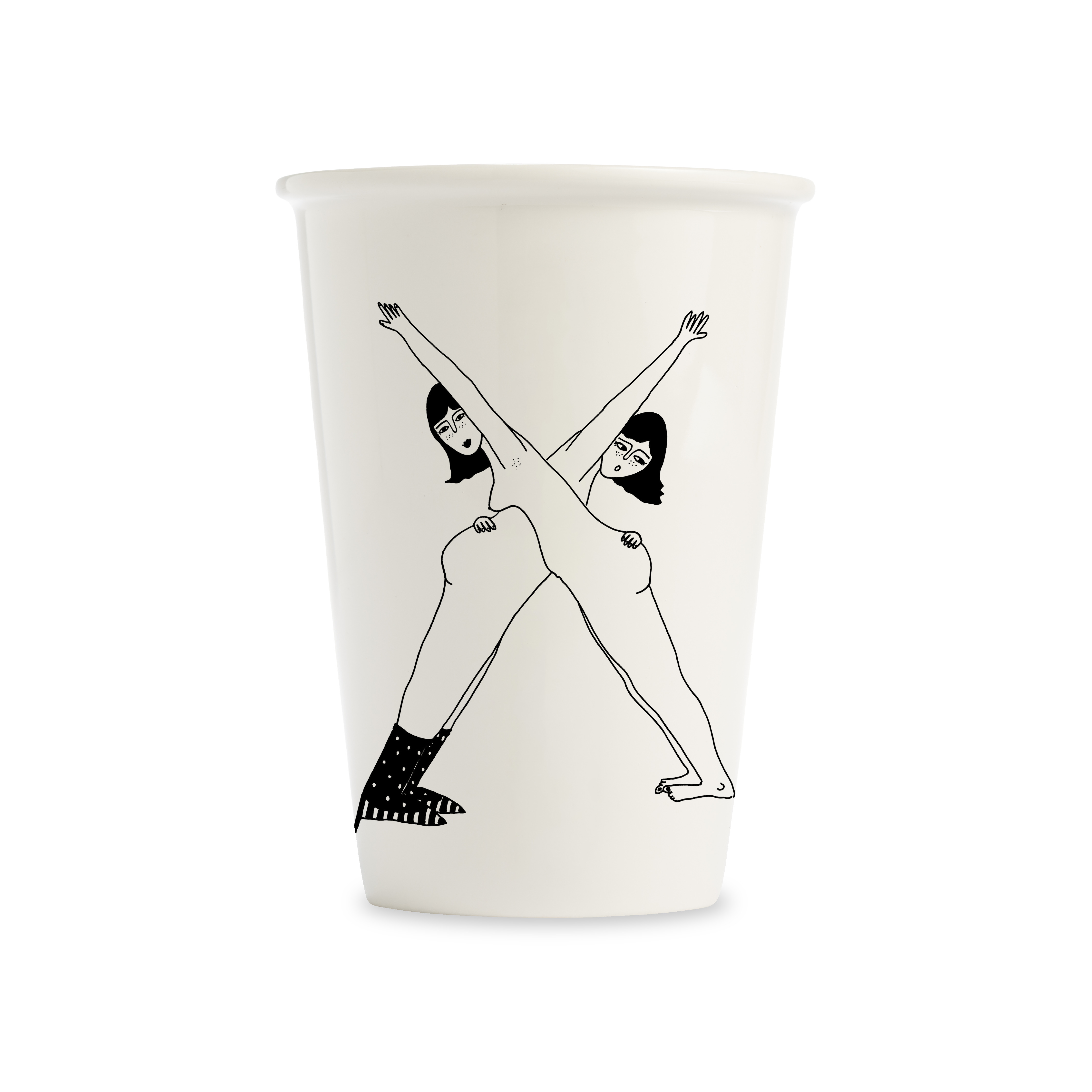 Helen B Beker XL X Nude 320ml - Porselein - 9x12 cm