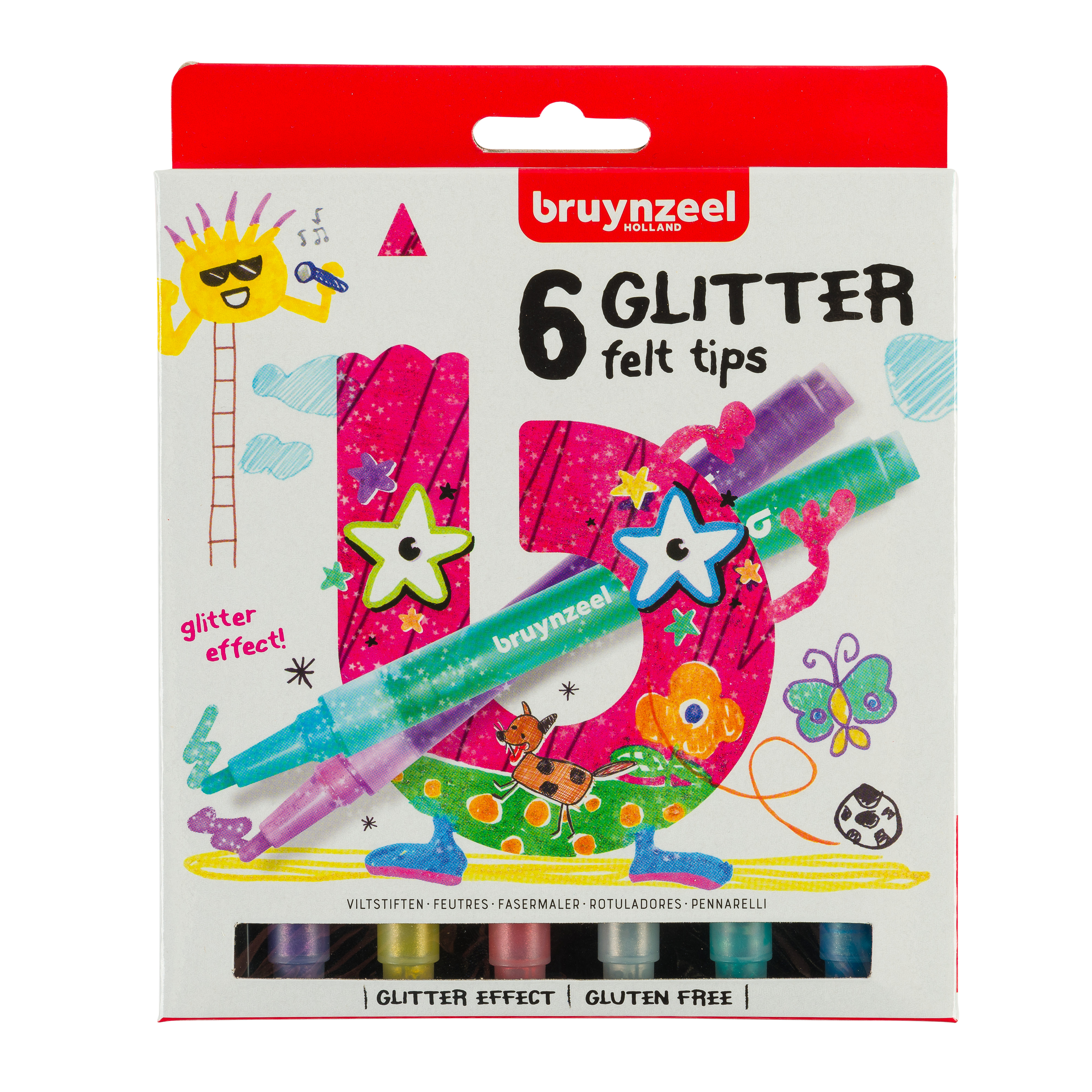 Bruynzeel Kids Glitter Kleurstiften 6 stuks