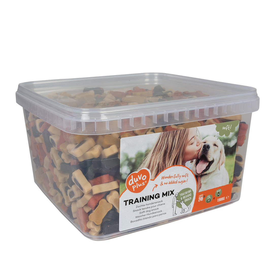 DuvoPlus Hondensnack Beentjes Mix 1900 g in Bewaardoos