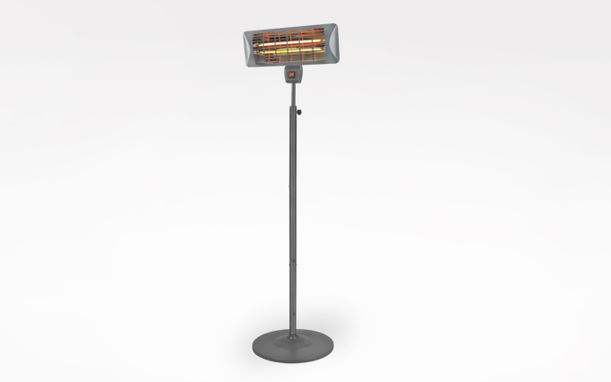 Eurom Q-Time 2000S Elektrische Terrasverwarmer met statief 2000 Watt