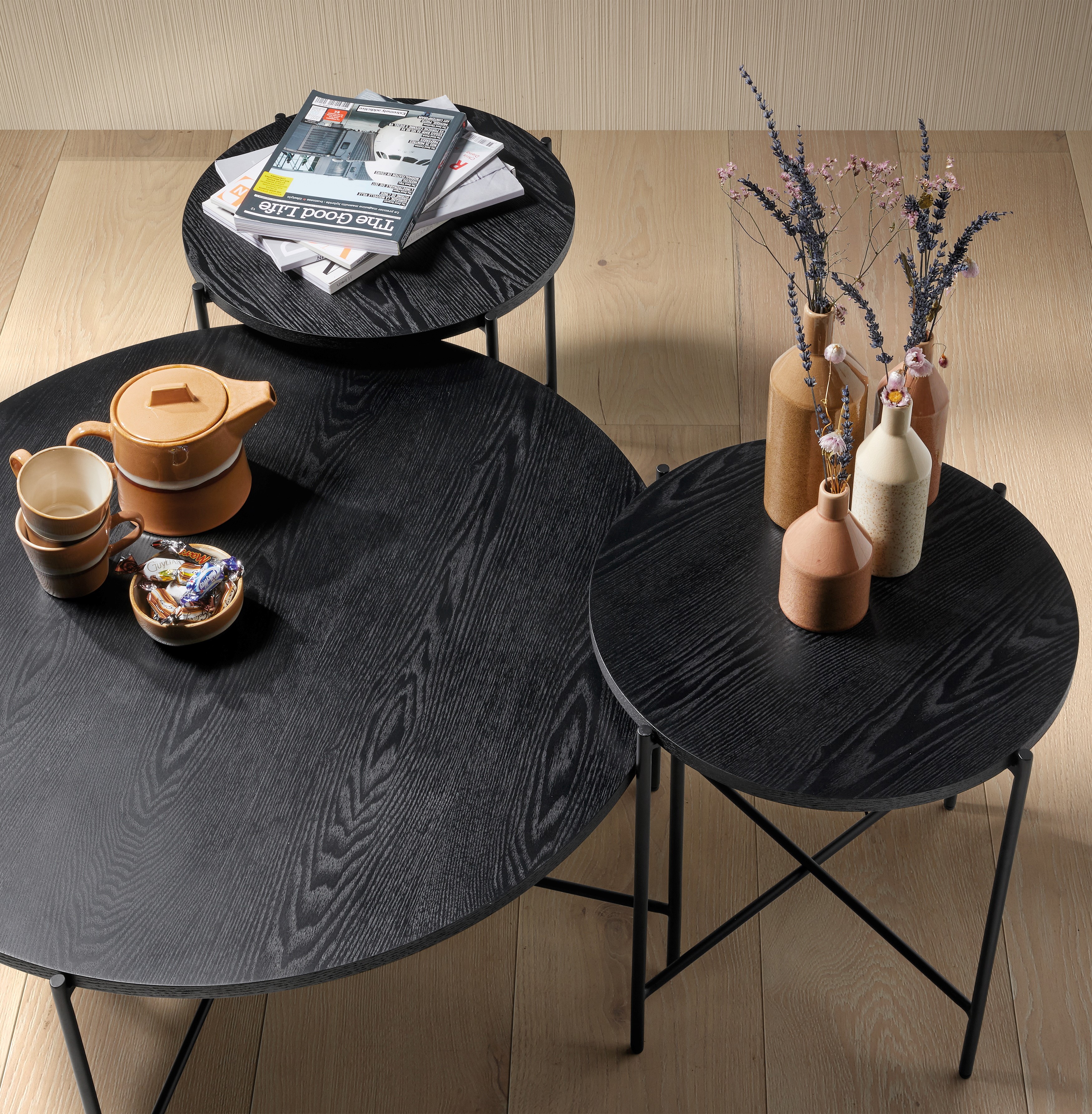 Dunes Hoektafel Dia 50cm Black Ash