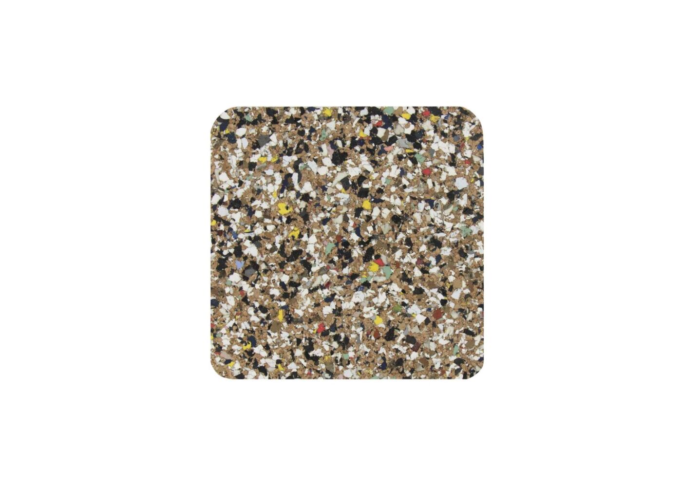 Liga Onderzetter Beach Clean Vierkant 10x10 cm set 4 stuks - Multicolor - Kurk