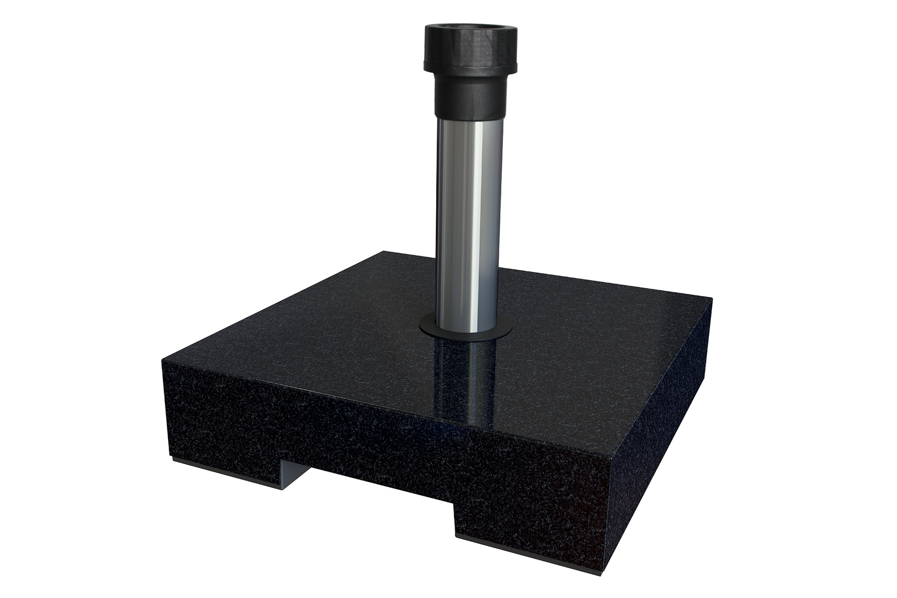 Helcosol parasolvoet 30kg Dark Granit Granietlook - alu chrome tube