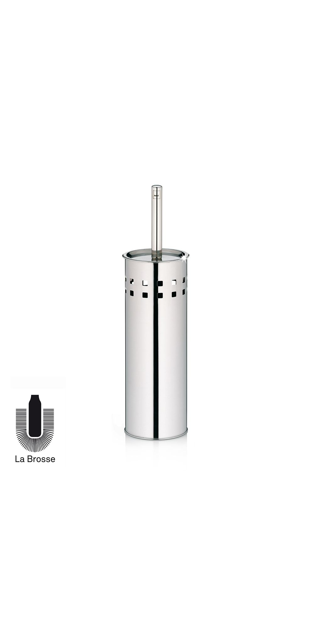 Kela Toiletborstel Bodo met Houder RVS Glans