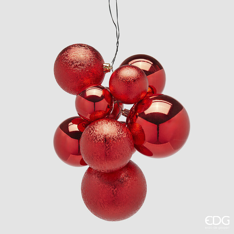 EDG Kerstballenbundel PLC Rood 10 stuks