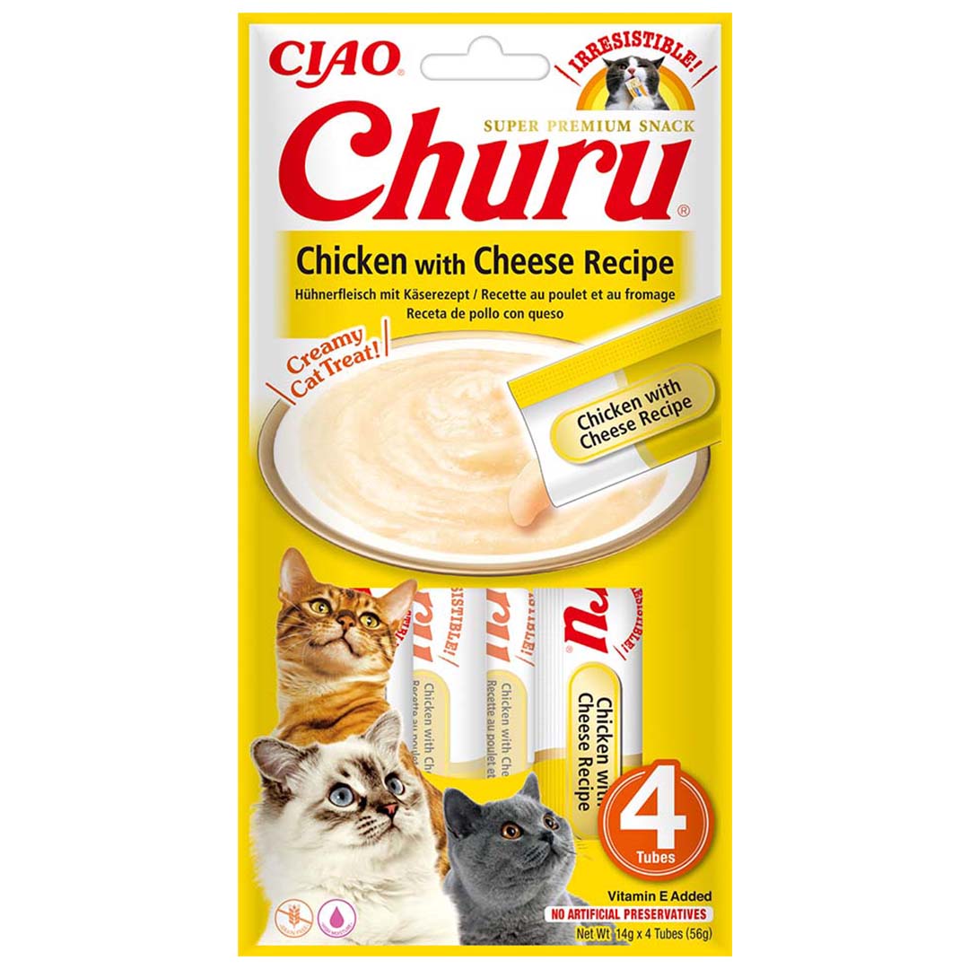 Ciao Churu Kattensnack Kip & Kaas 4x 14 g