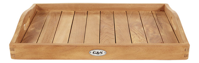 G&S Dienblad Doral Teak met Handvaten