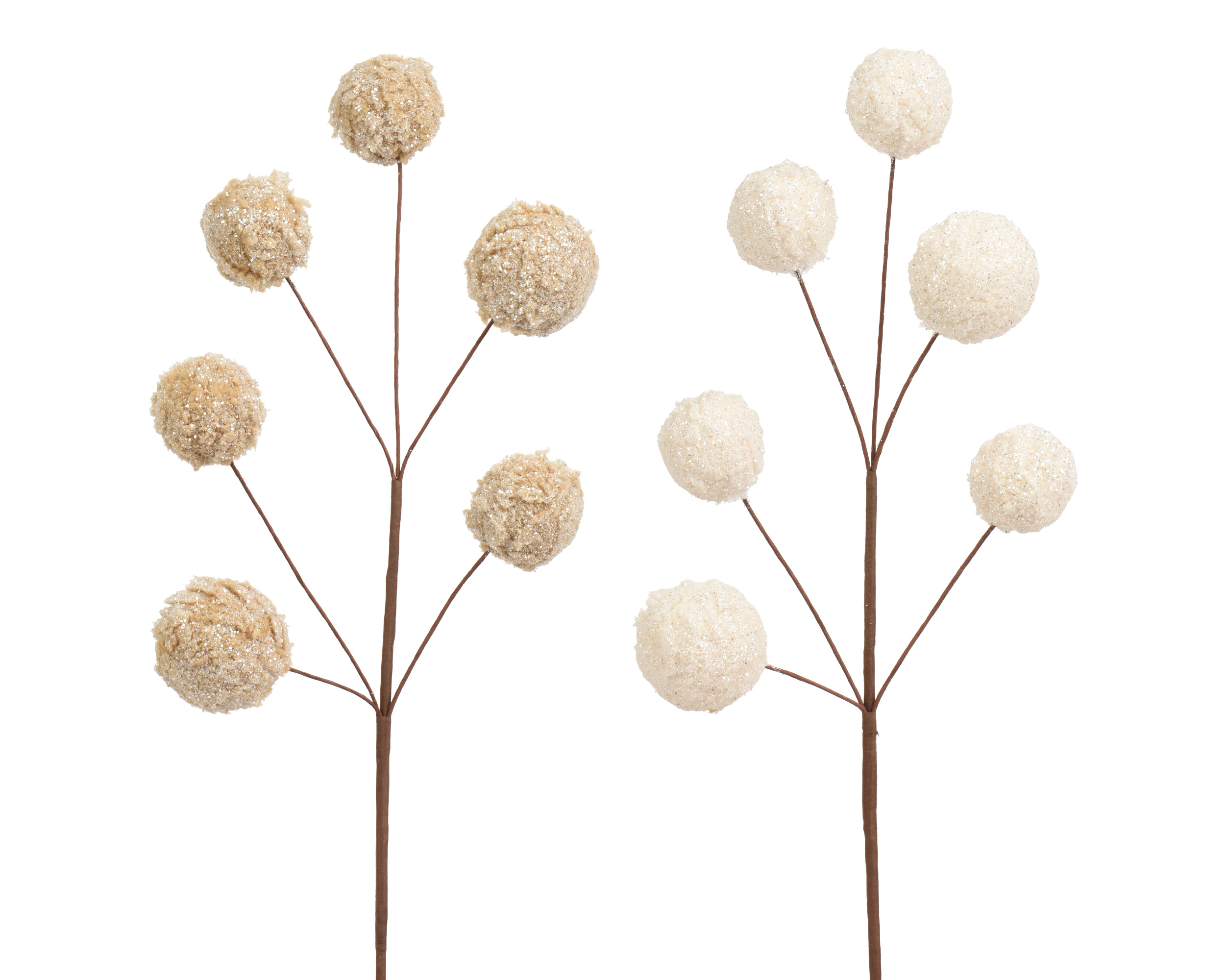 Tak 51cm met Bollen Faux Fur - assorti - prijs per stuk