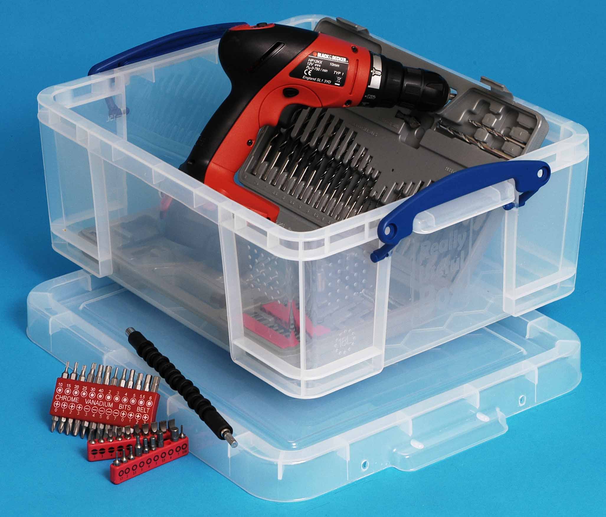 Really Useful Boxes Opbergbox 18l - Transparant - 48x39x20 cm