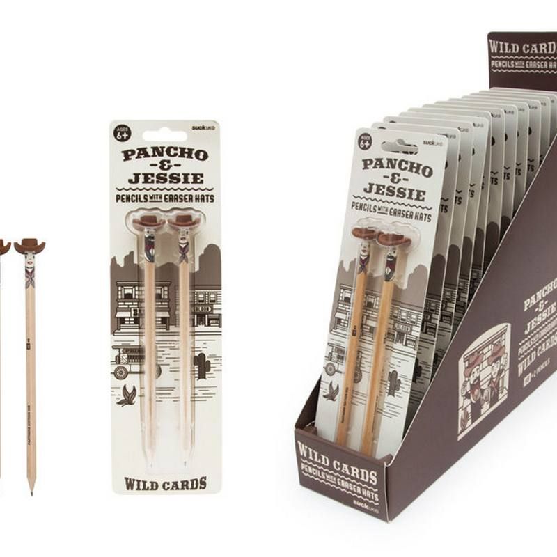 SuckUK Potlood Western HB met Gom set 2 stuks