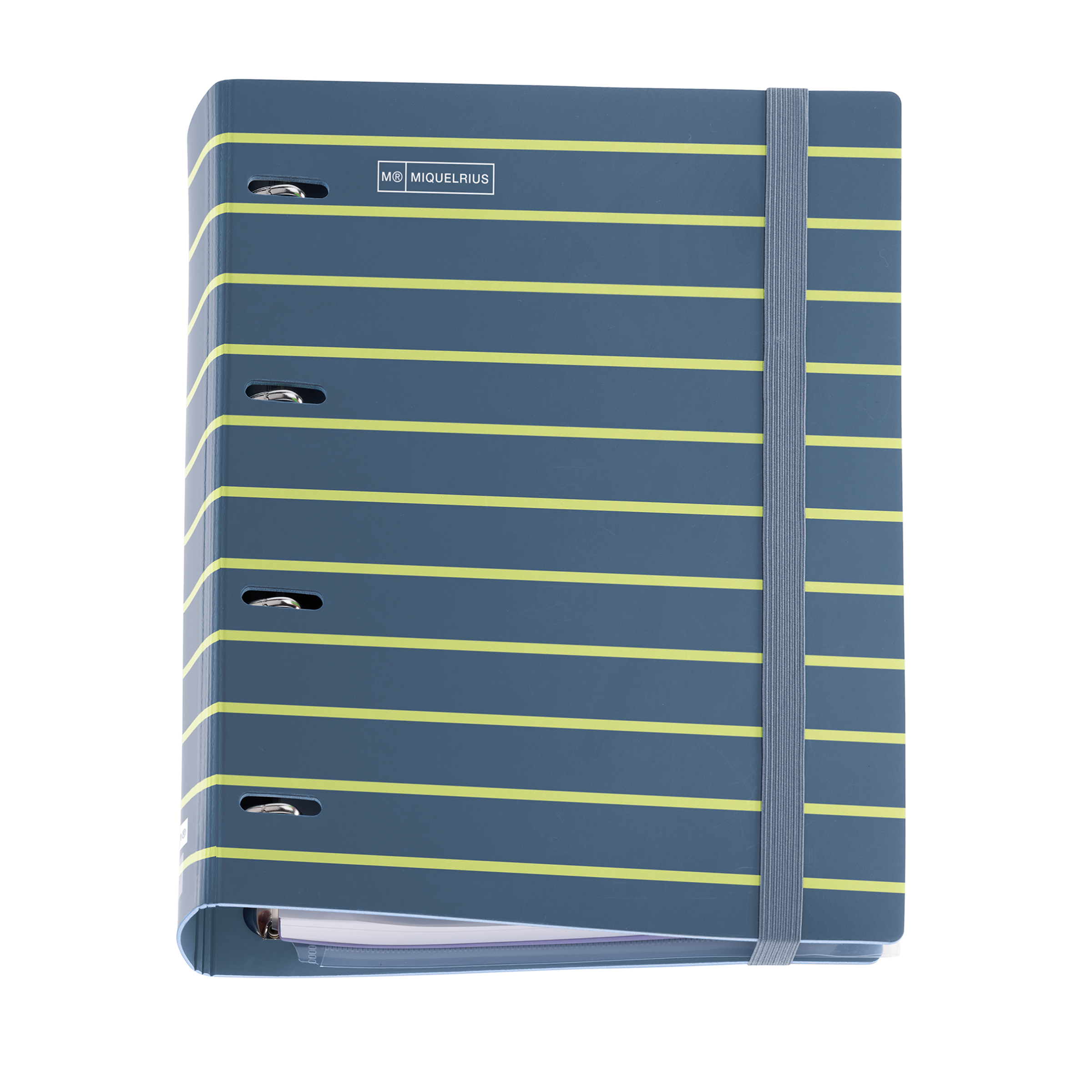 Miquelrius Klasseur A4 Between the Lines Blauw met Notitieblok 100 vel en Tabbladen