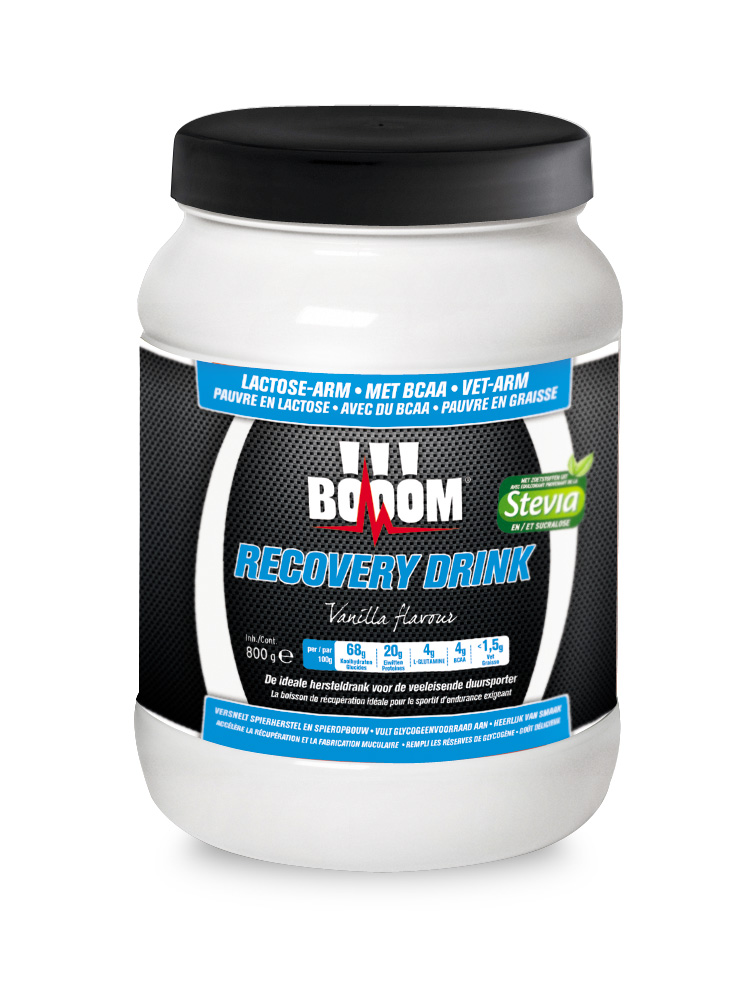 BOOOM Recovery Drink Vanille 600 g Gezoet met Stevia