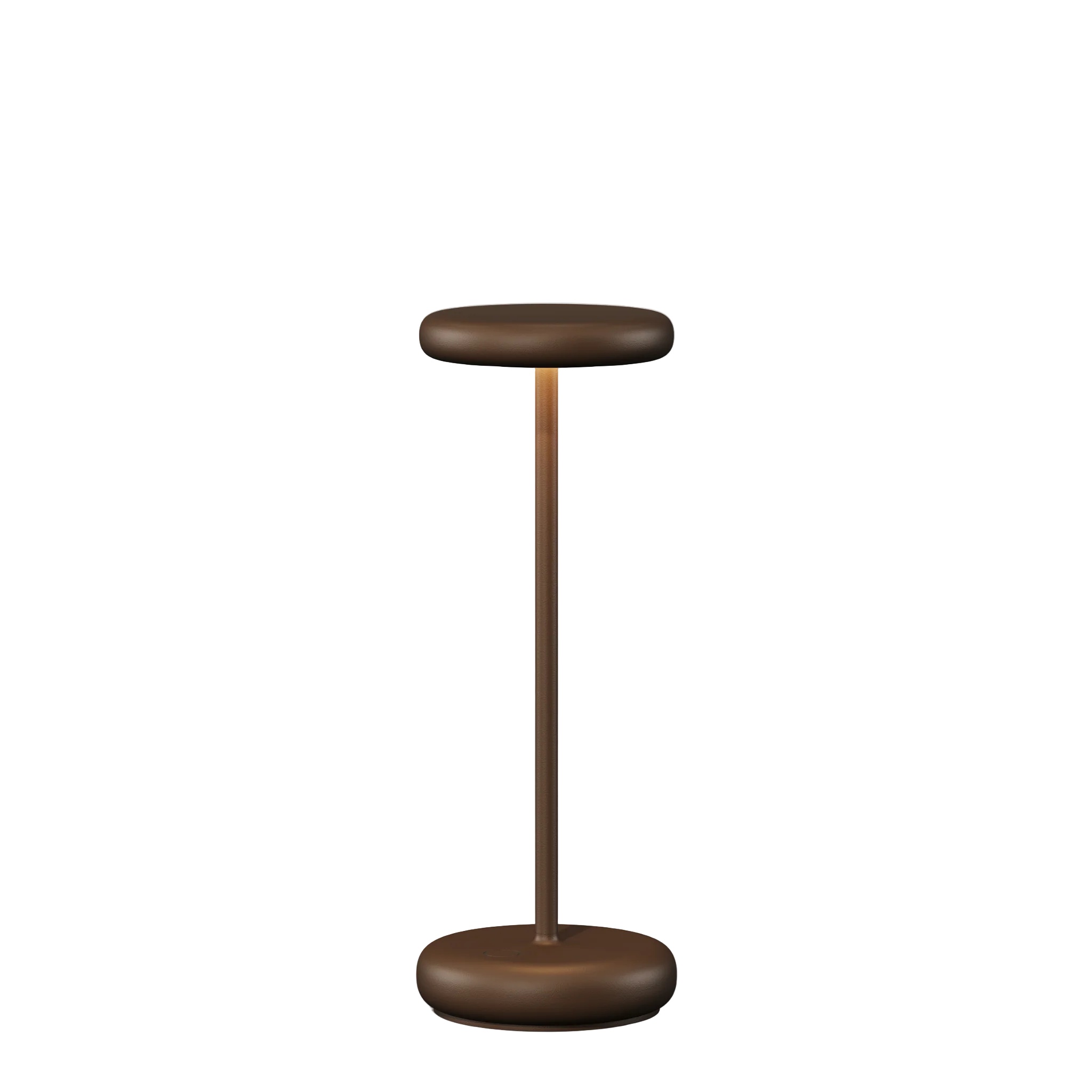 Qoozii Tafellamp Lana Corten 9x24.3 cm - Warm Licht - Dimbaar - Oplaadbaar (incl. Oplaadstation) - voor Binnen en Buiten