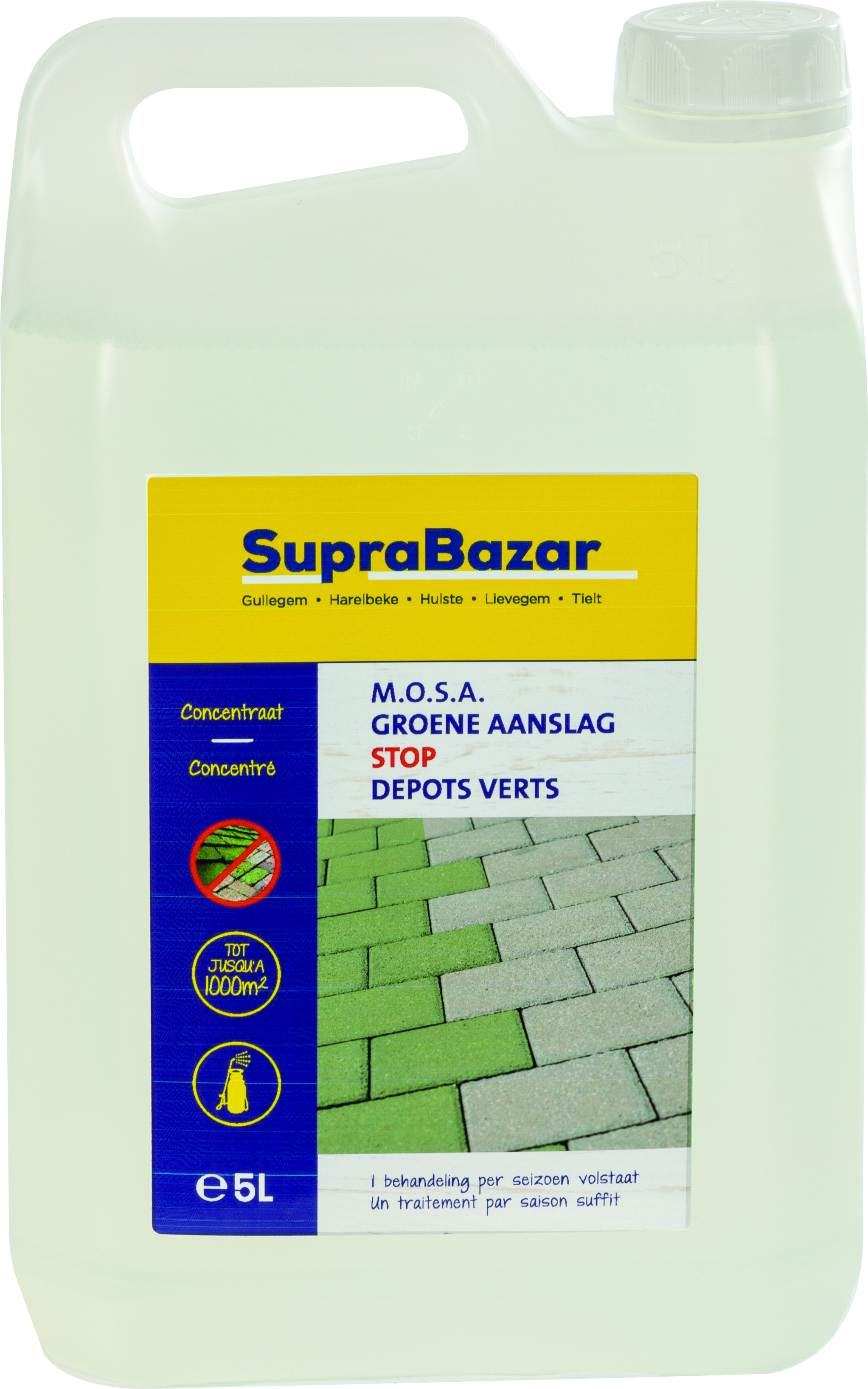 SUPRA BAZAR Aanslagreiniger 5 l geconcentreerd groene + zwarte aanslag