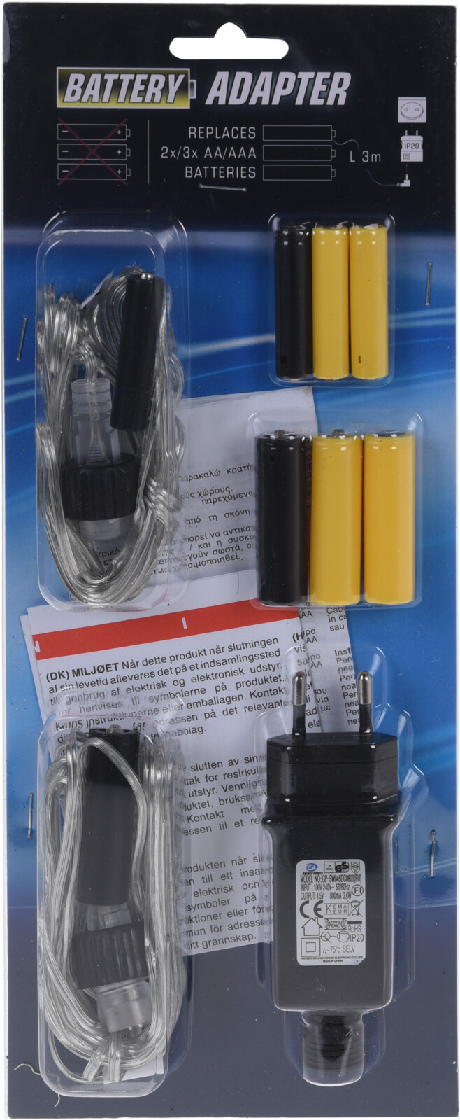 Batterij Adapter Set 4x AA of 4x AAA