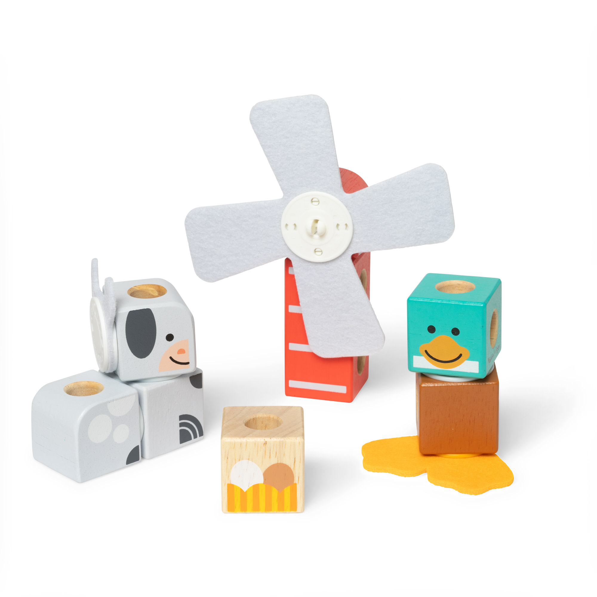 Melissa & Doug - Blockables  Farm Friends Playset Set 16 Delig