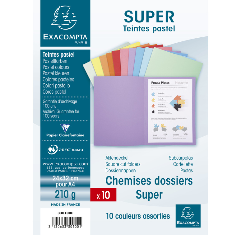 Exacompta Super Dossiermap A4 10 Stuks
