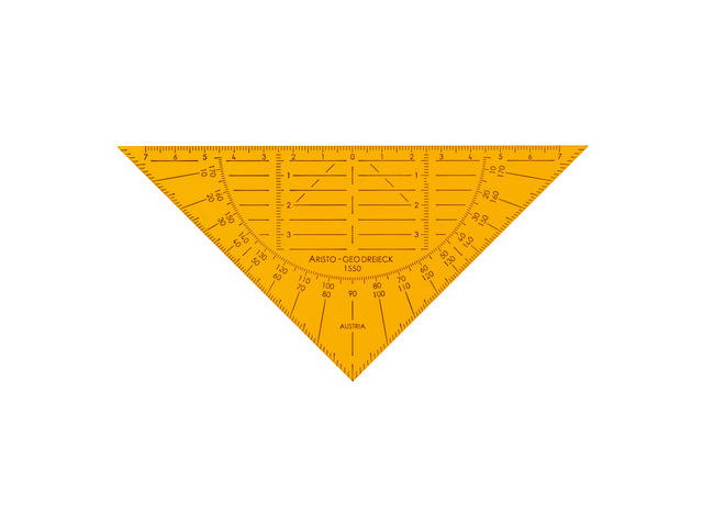Aristo Geodriekhoek Flexibel Onbreekbaar Oranje 14 cm