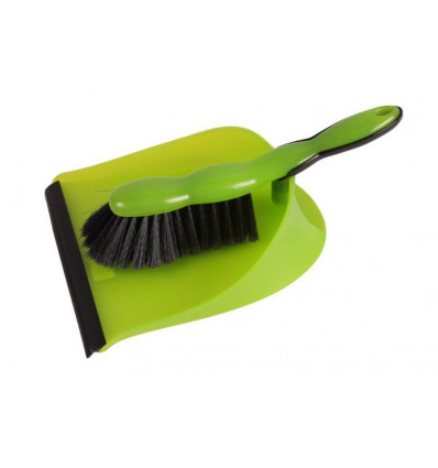 Haug Bursten Vuilblik met Handveger Kiwi Lime - 35x23.5x9.5 cm