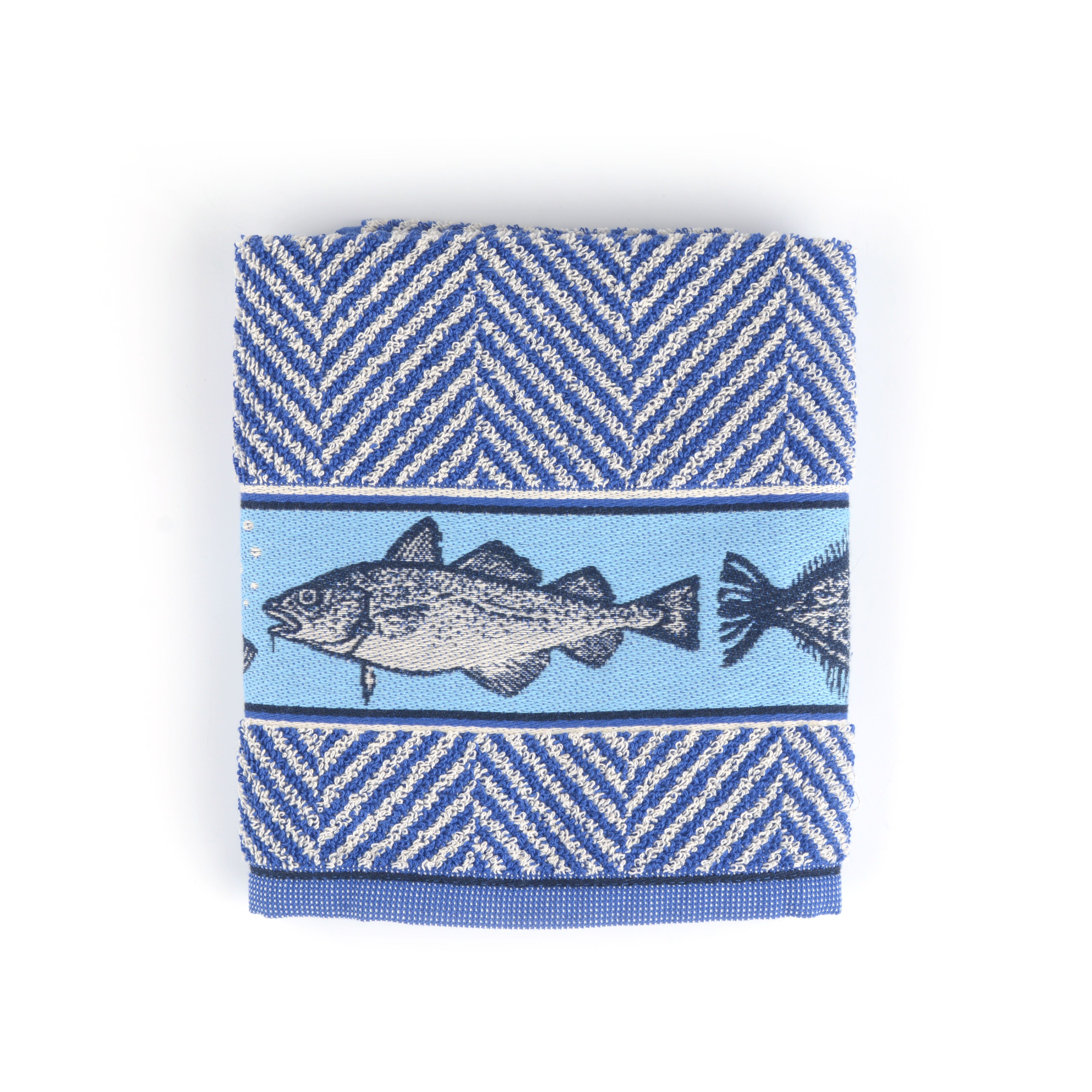 Bunzlau Castle Handdoek Fish 53x60 cm - Royal Blue