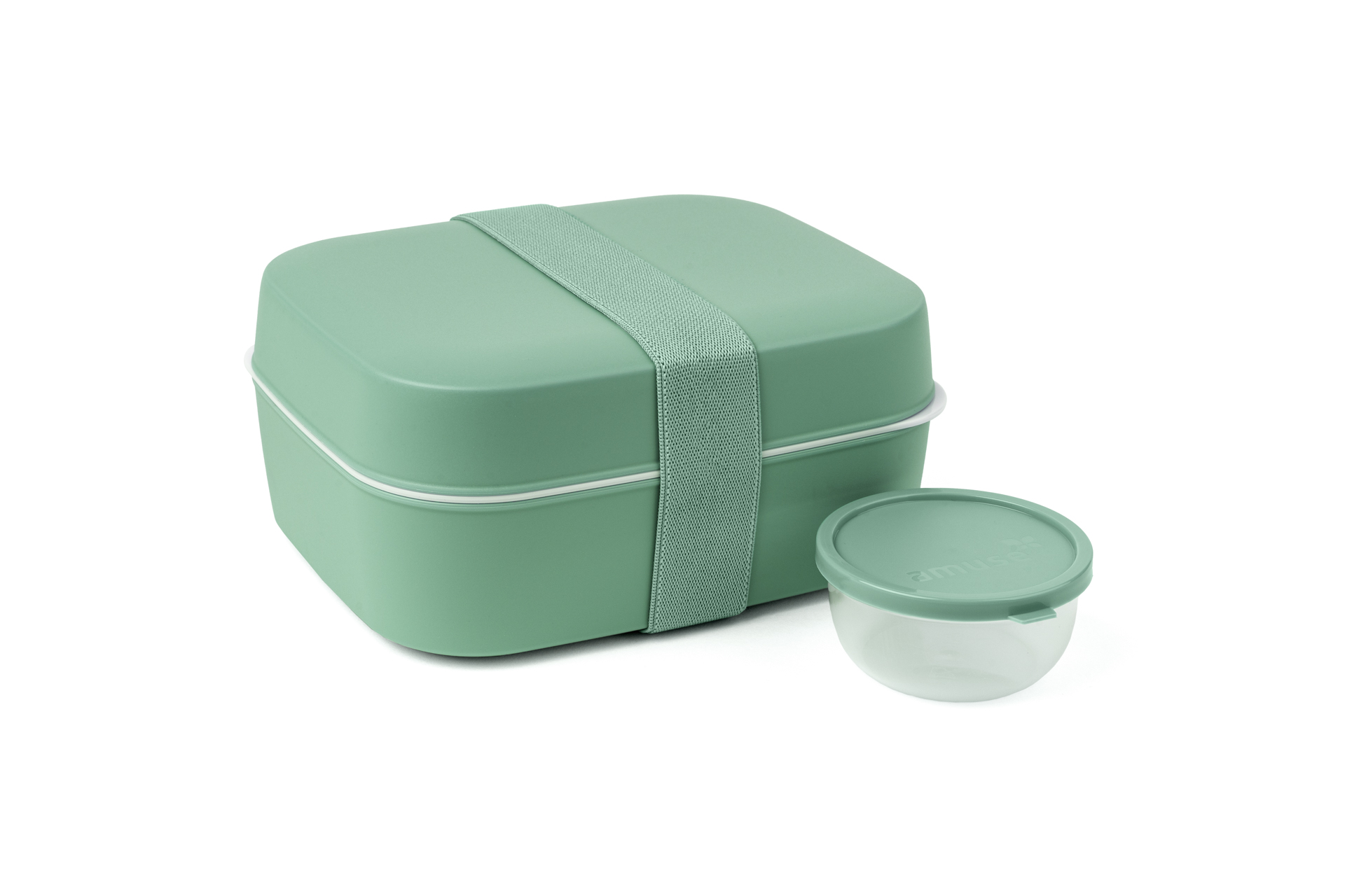 Amuse Brooddoos 3-in-1 Sage 18.5x15x8.5 cm - met Snackbox