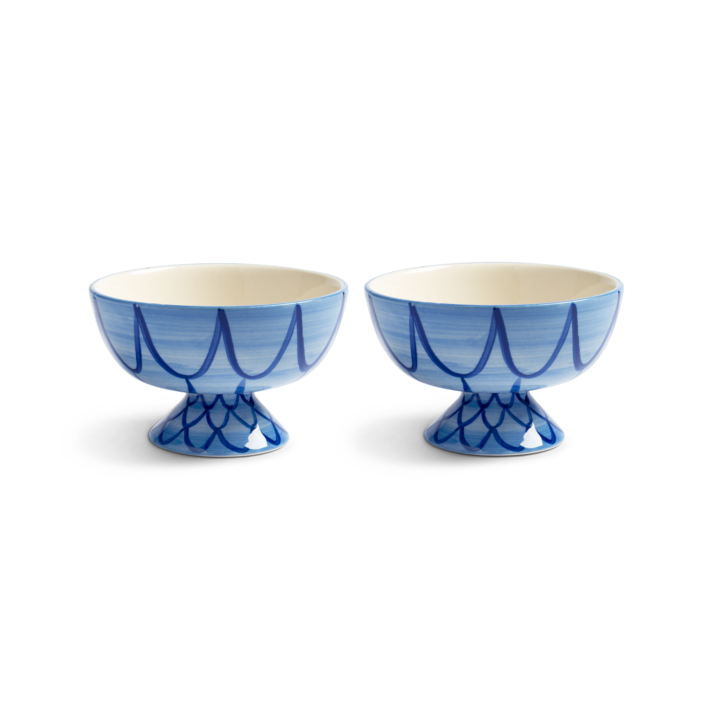 Klevering Bowl Sirène Blauw 8x12.5 cm set 2 stuks