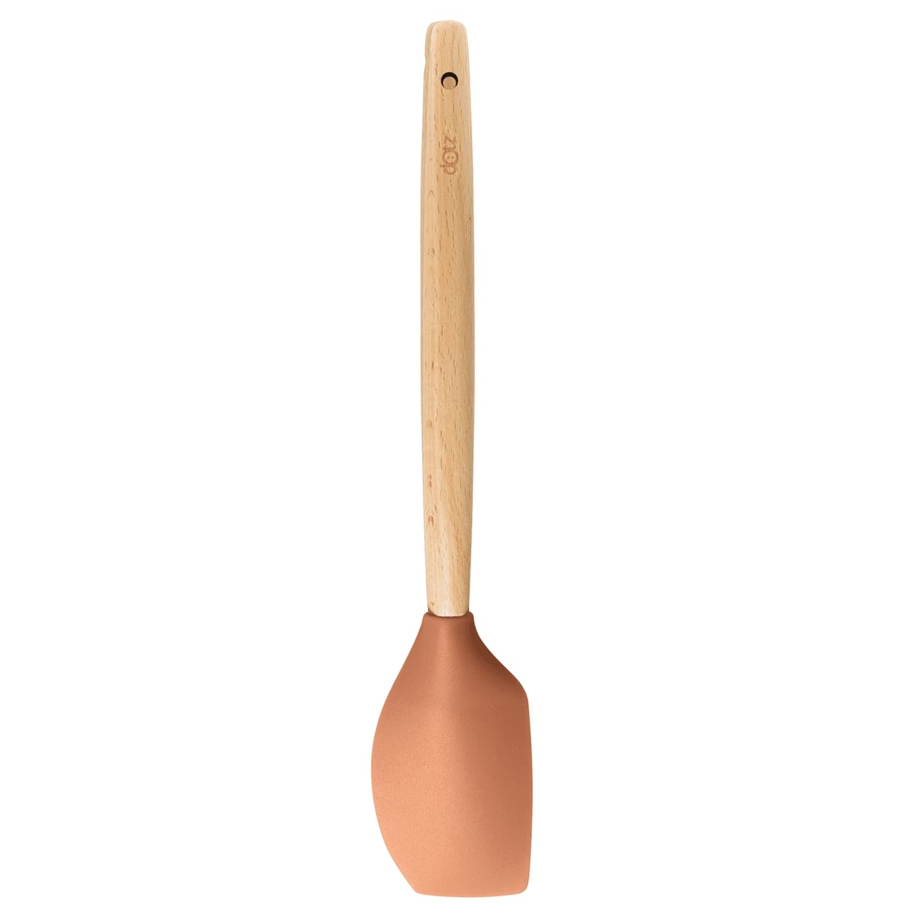 Dotz Spatel Terracotta 33cm met Beuken Handvat - Pannenlikker