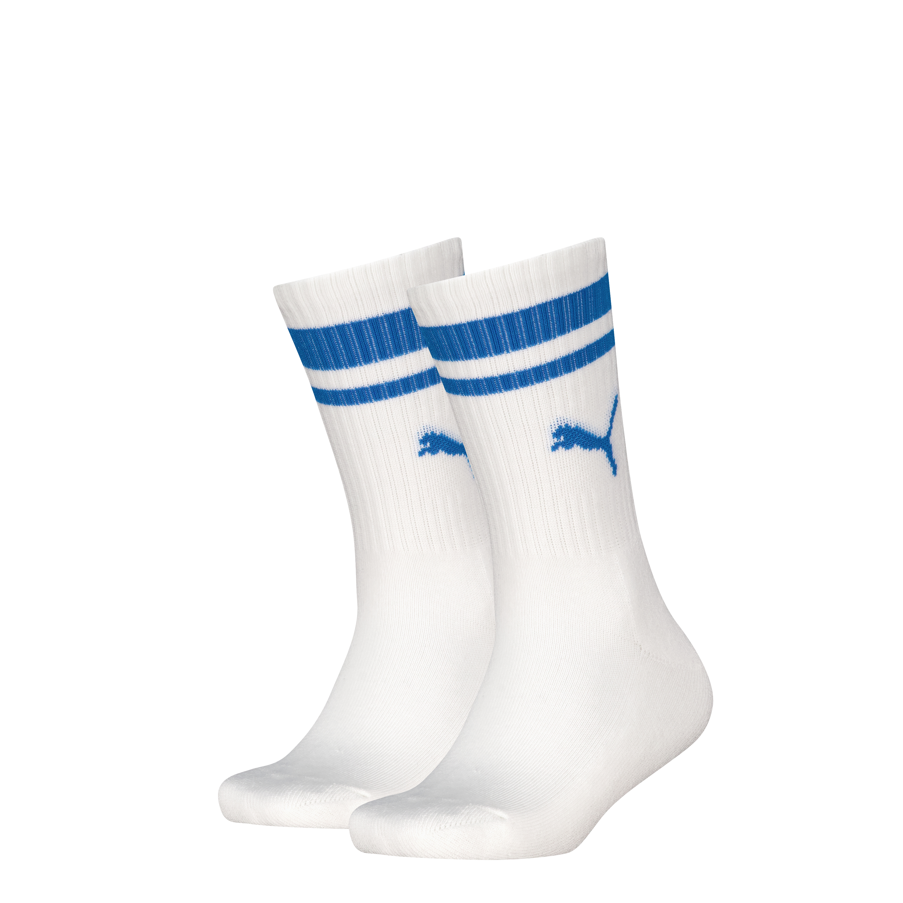 Puma Sokken Kids Heritage Crew 2 paar White-Racing Blue - maat 31-34