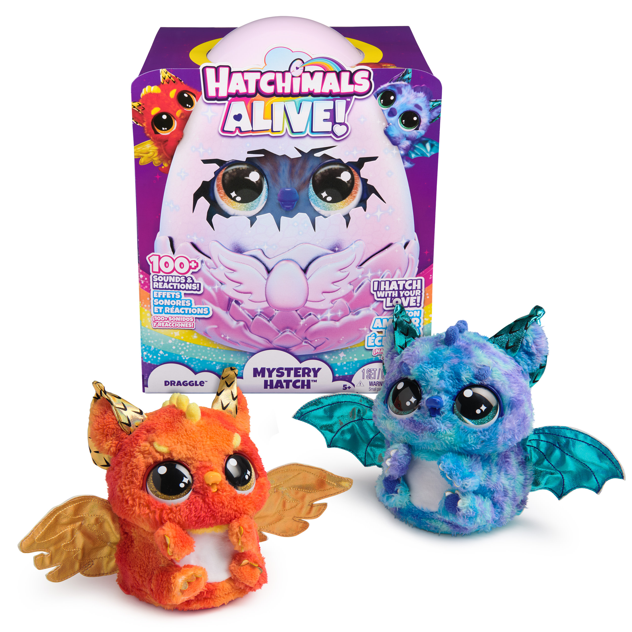 Hatchimals Alive Secret Hatch Big Egg, Draggle 