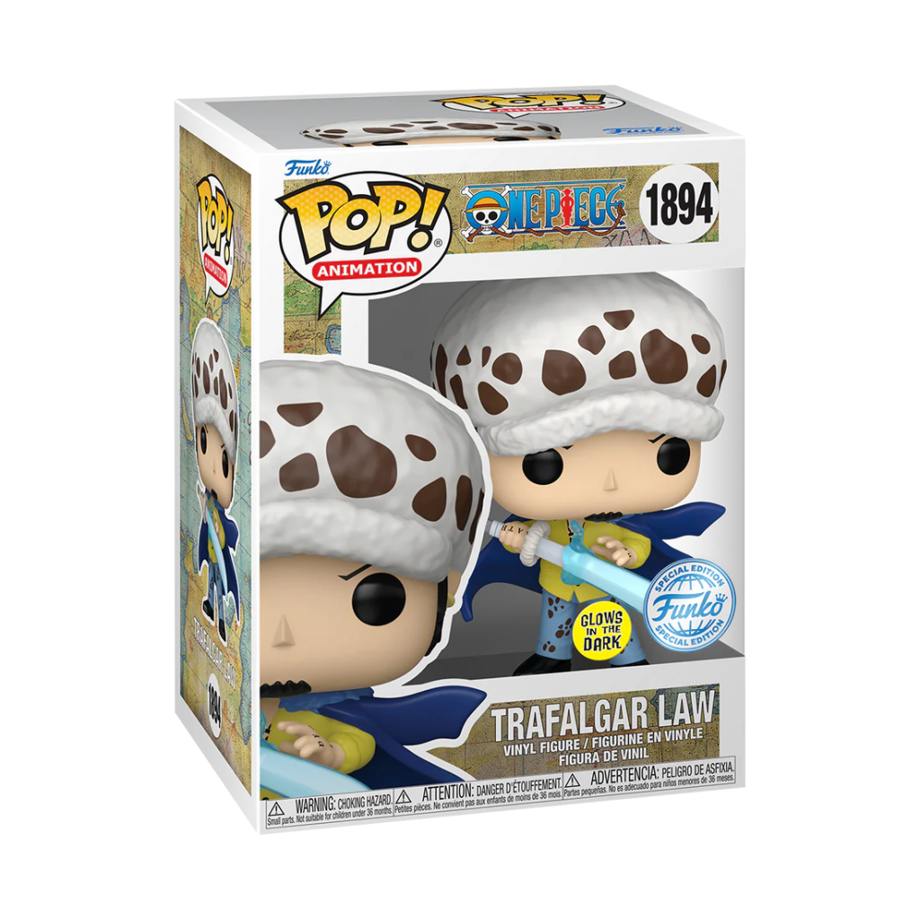 Funko Pop! Animation - One Piece: Law with Blue Anesthesia Glow in The Dark Edition