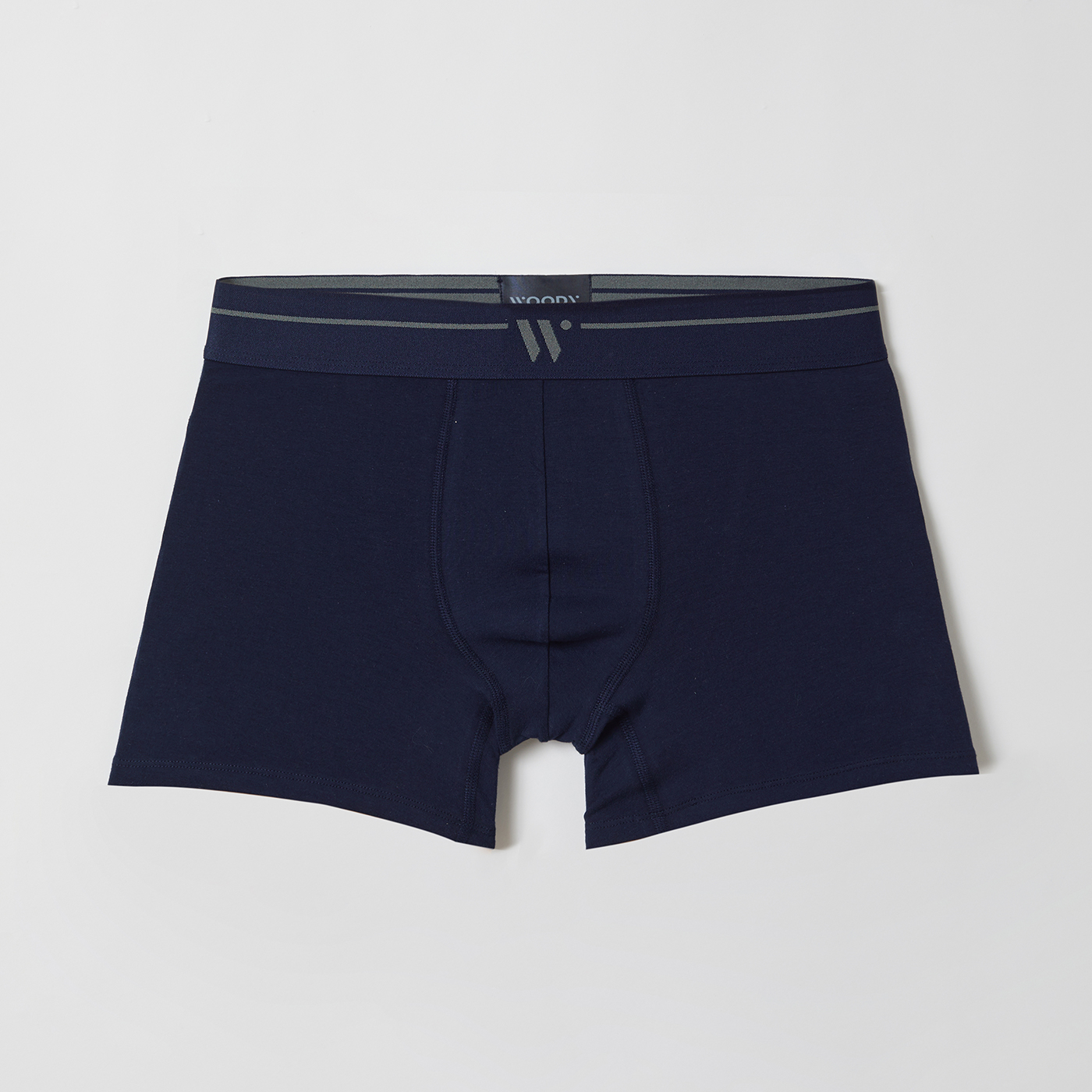 Woody Boxershort Heren Lang 2 Stuks Marine Blauw - large