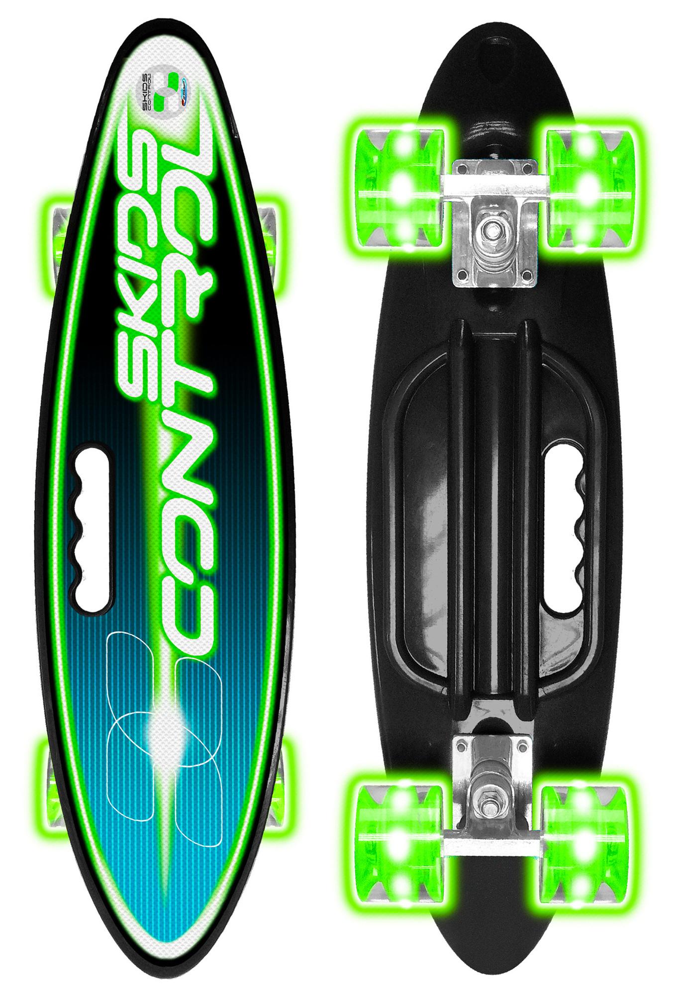 Skid Control Skateboard 61 x 18 cm met oplichtende wielen
