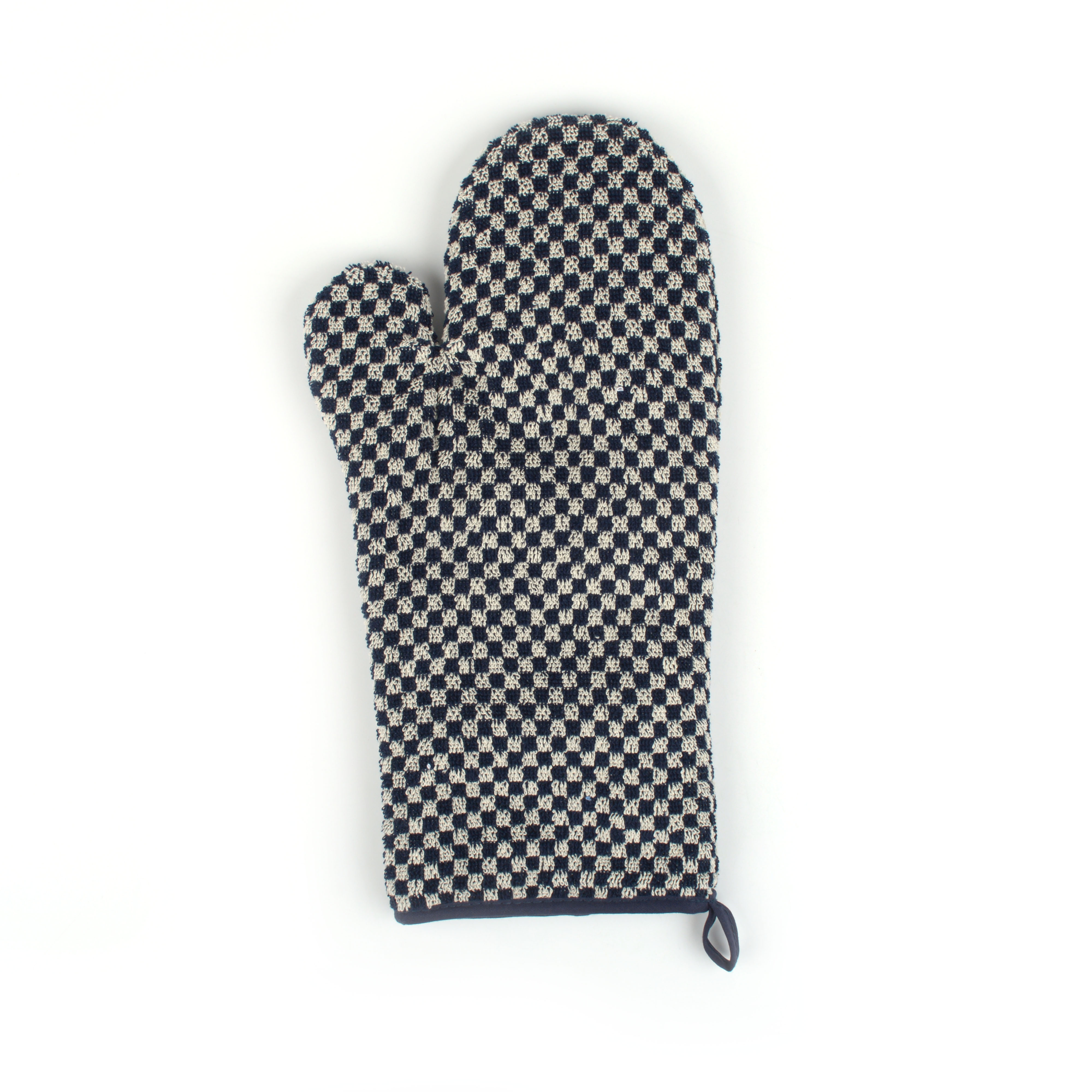 Bunzlau Castle Ovenhandschoen Check 37x20 cm - Dark Blue