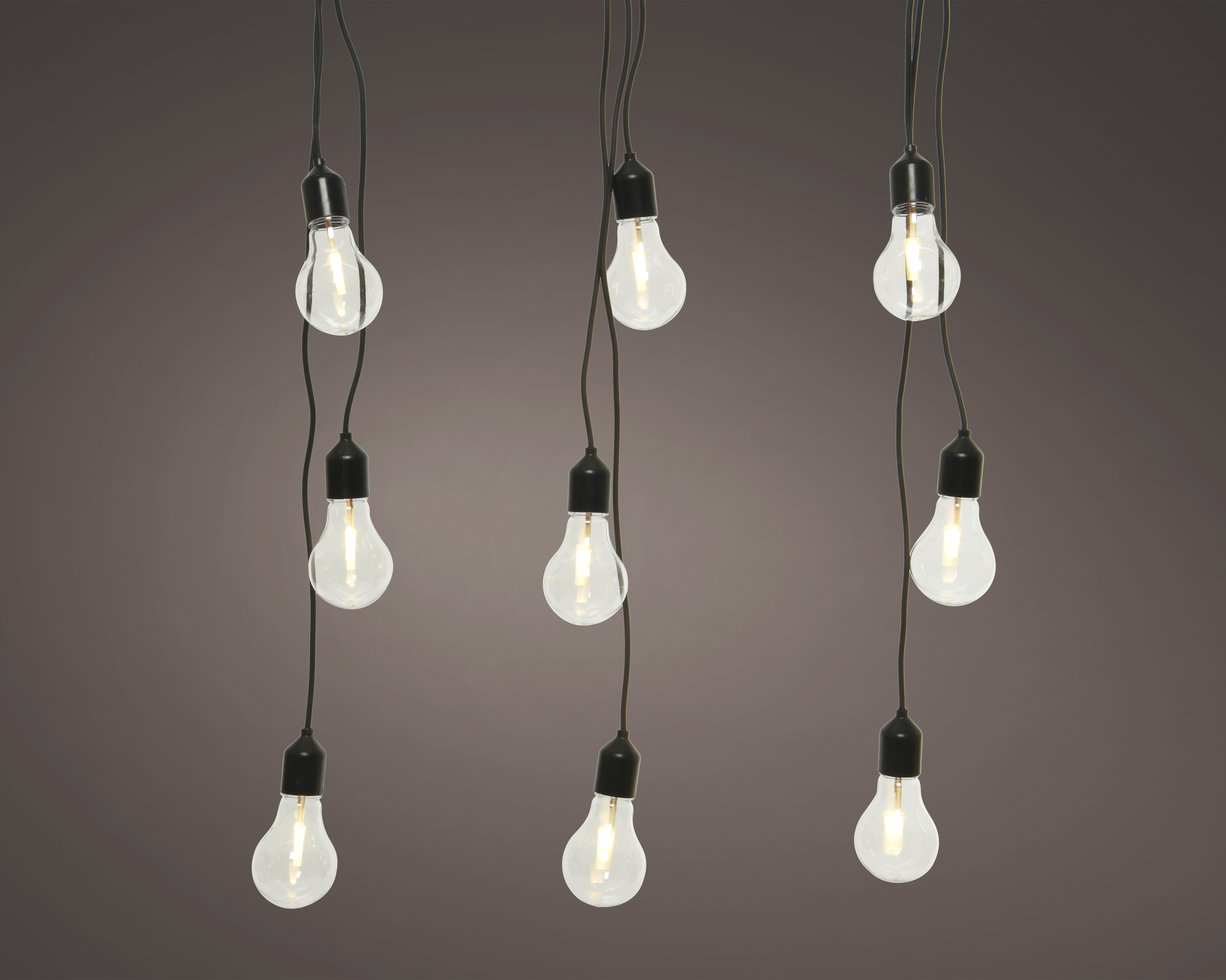 Partylights Startset LED Vertical 1.5m 12 Lampen Black/Warm White
