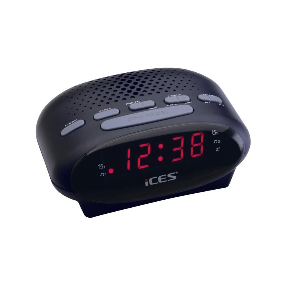 Ices ICR-210 Wekkerradio Zwart