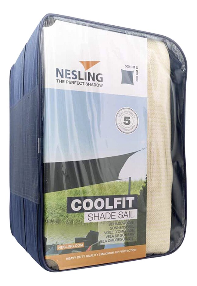 Nesling Coolfit Schaduwdoek Vierkant 5x5M - Gebroken Wit