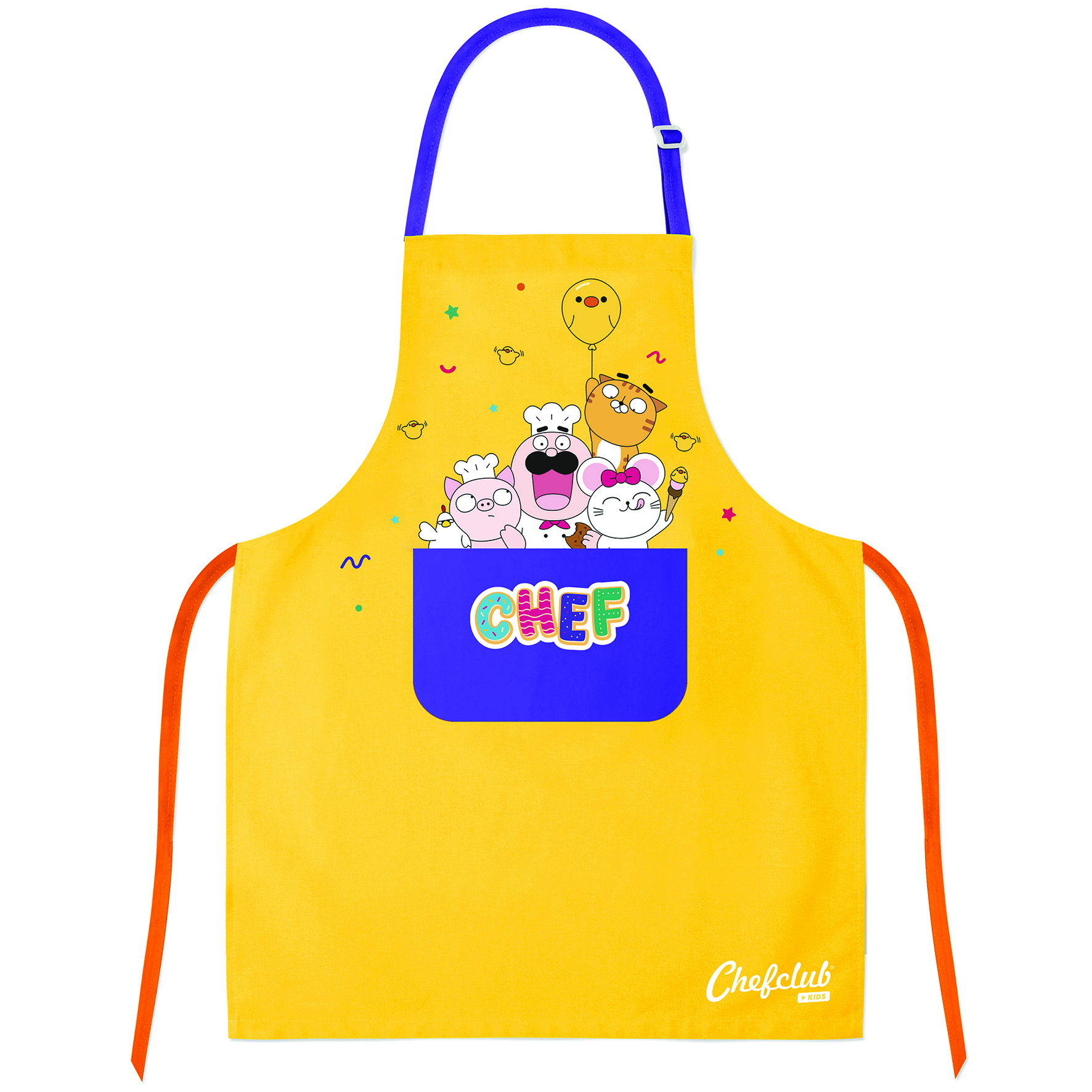 Chefclub Keukenschort Kids Geel