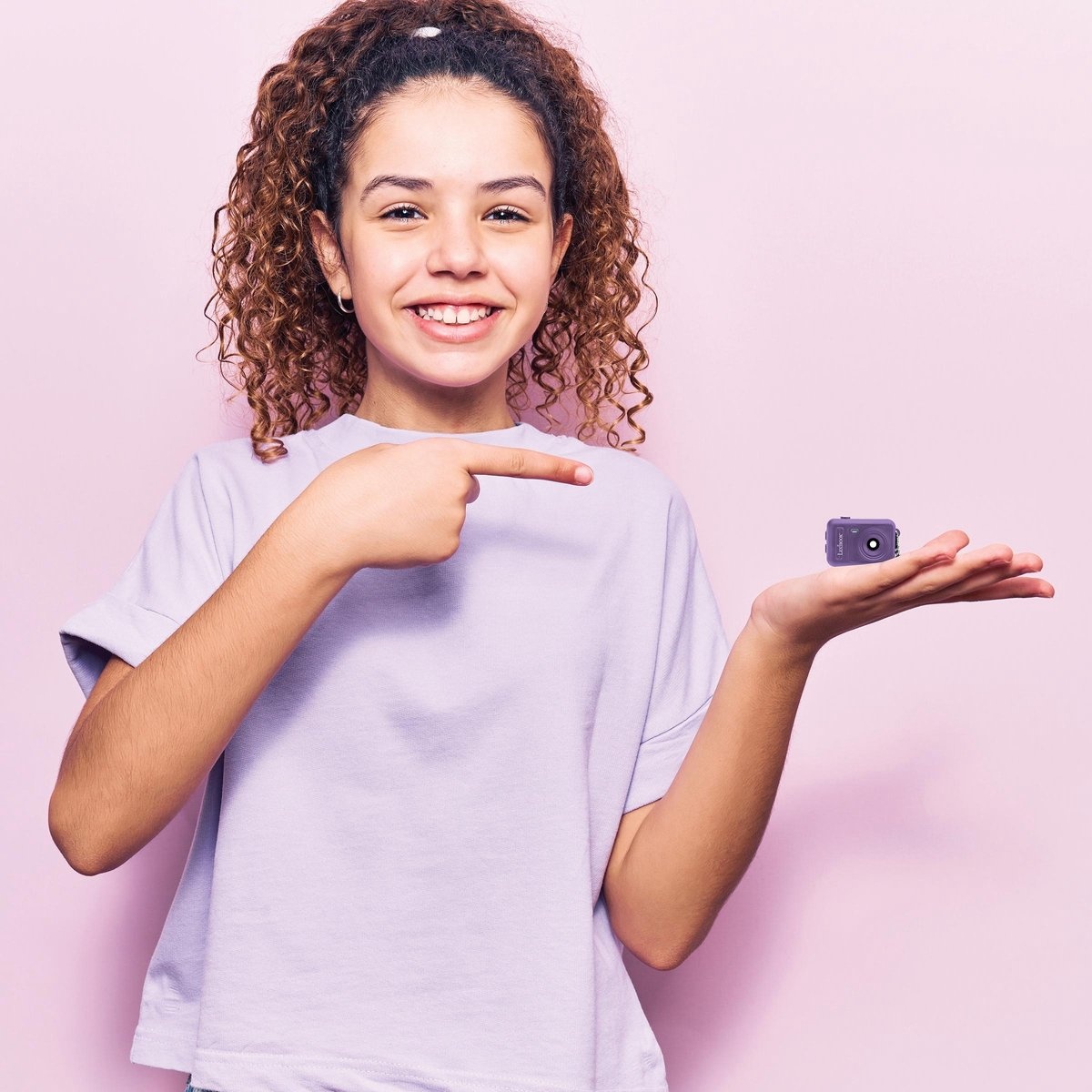 Mini Sleutelhanger Digitale Camera Pink, met video mode