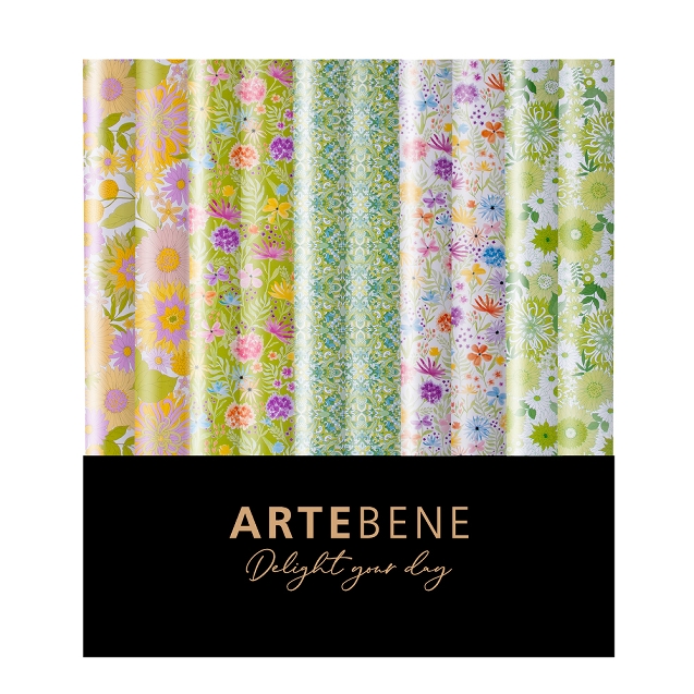 Artebene Geschenkpapier Rol 70x200 cm Bluten Mix
