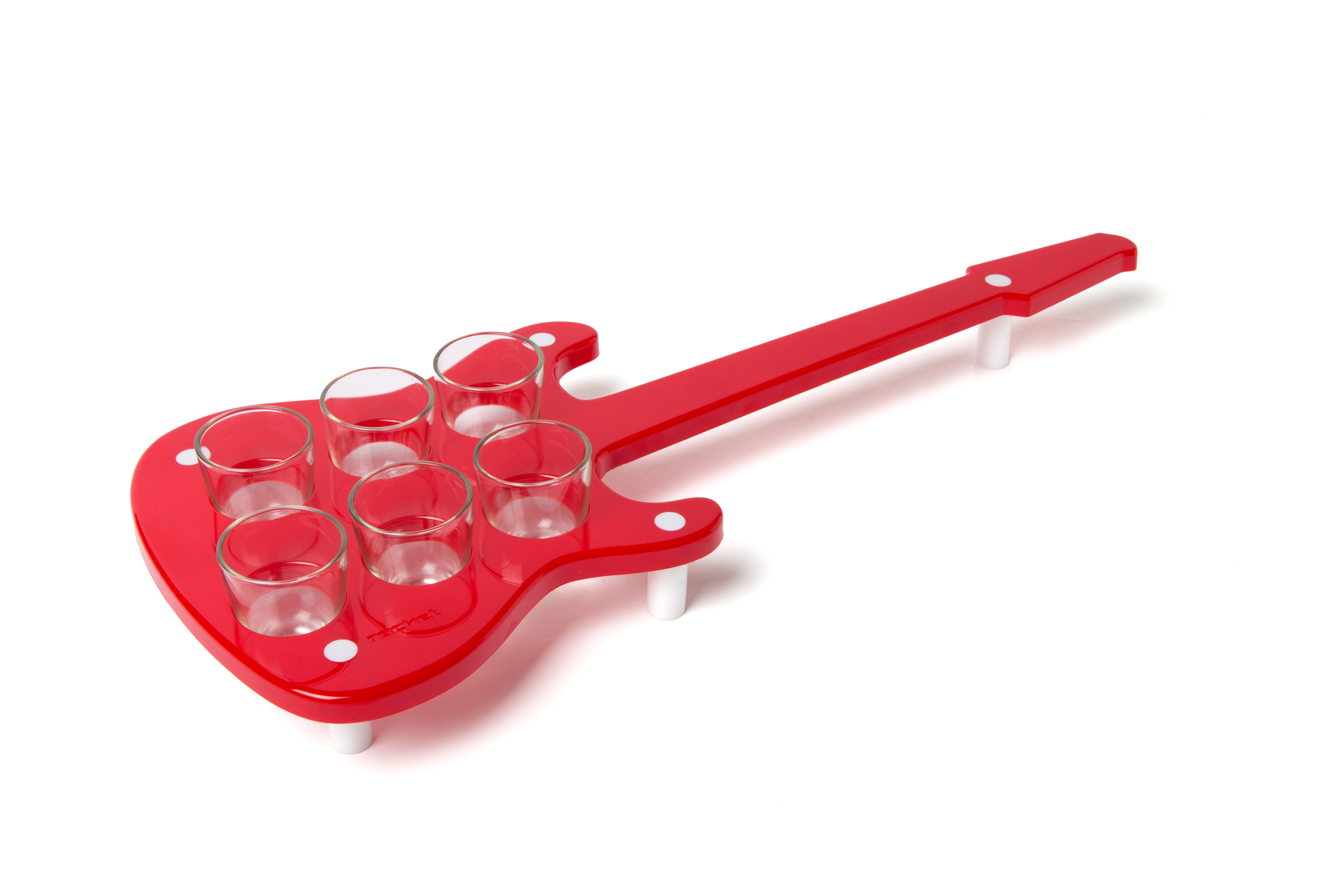 SHOT DIENBLAD + GLAZEN - GUITRAY ROCKET - 47.5x5.5x19.5cm - ROOD