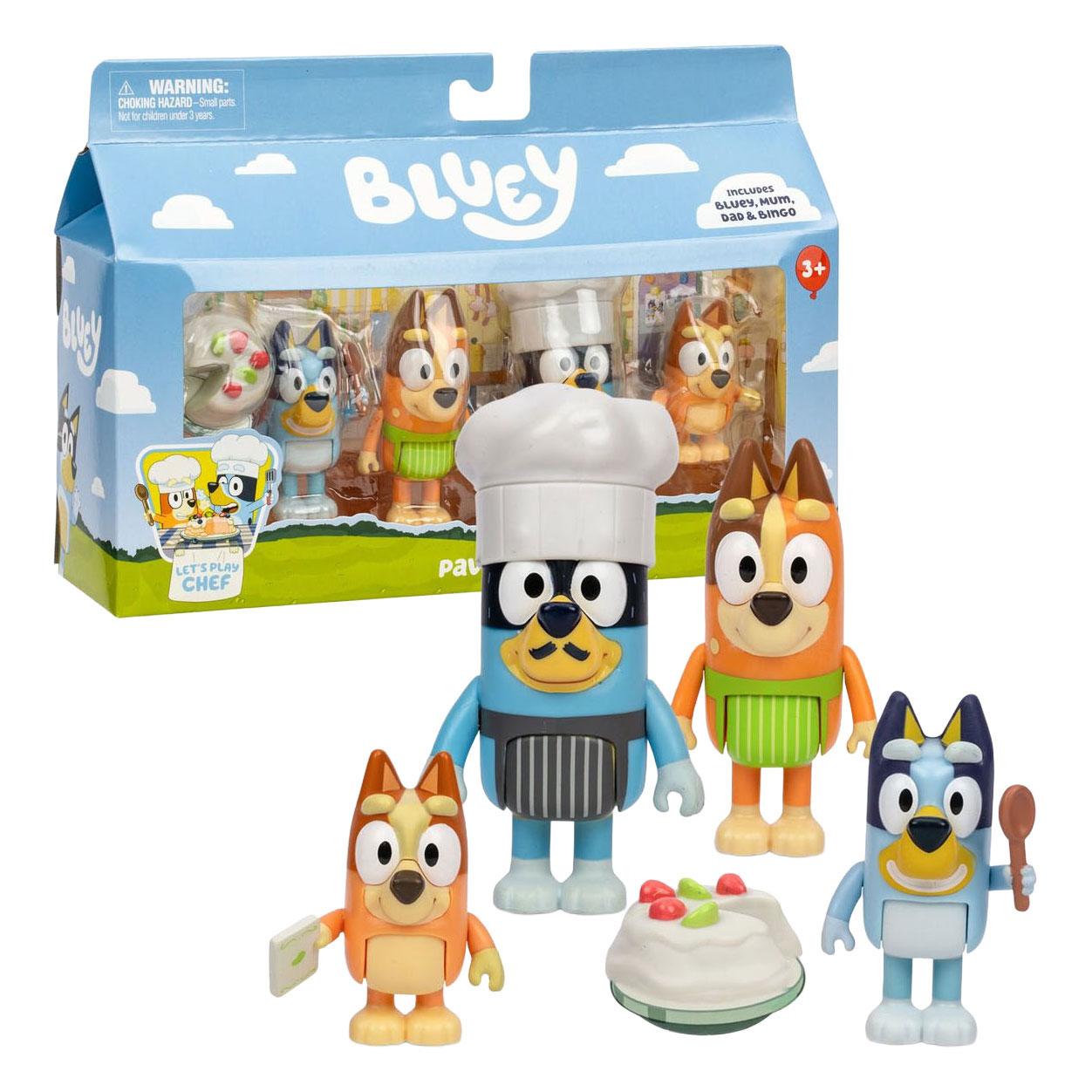 Bluey Lets Play Chef Figuren pack Pavlova, 4 figuren