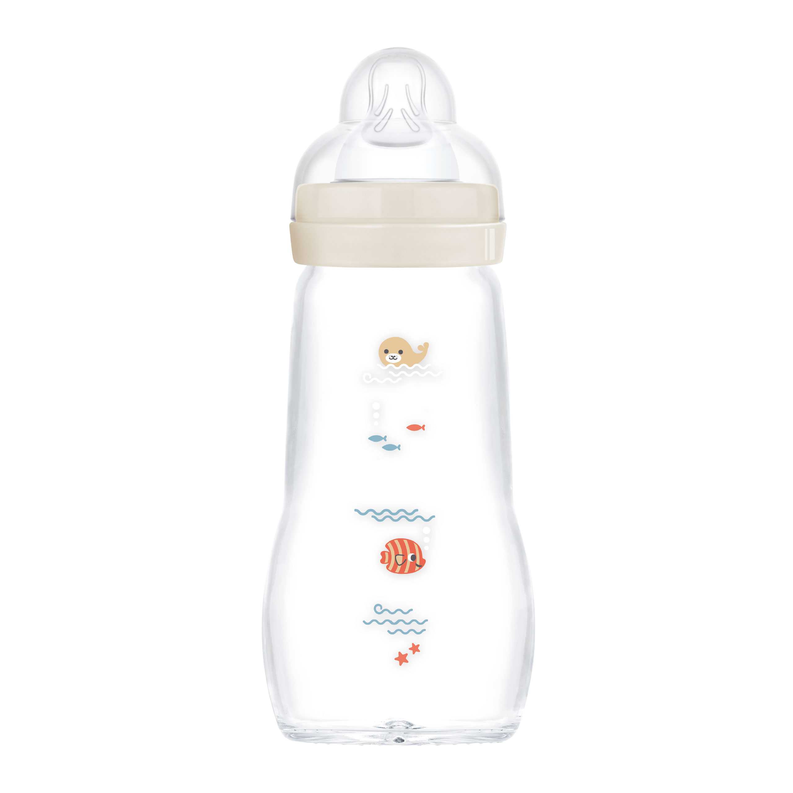 Mam Zuigfles Feel Good Glas Ecru 260 ml