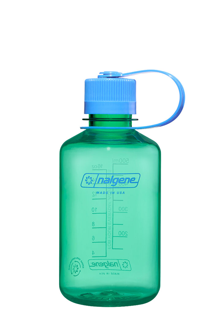 Nalgene Drinkfles Narrow-Mouth 500ml Pastel Green Lekvrij - Vaatwas en Diepvriesbestendig