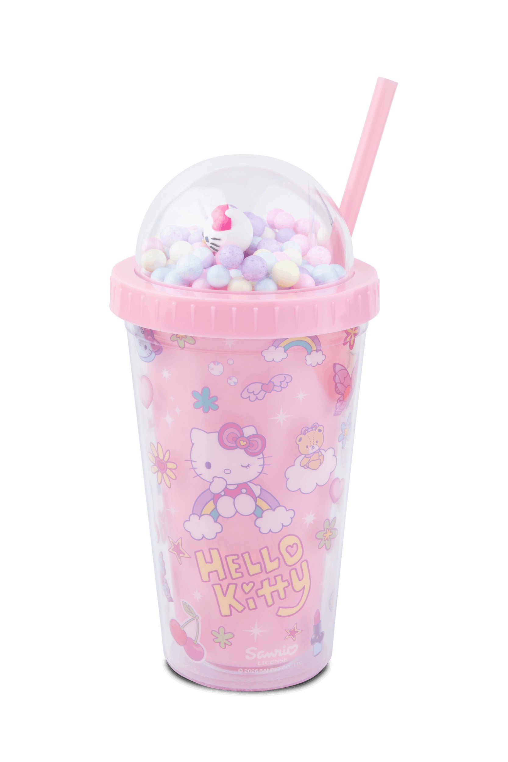 Hello Kitty Drinkbeker met Rietje Roze 450 ml