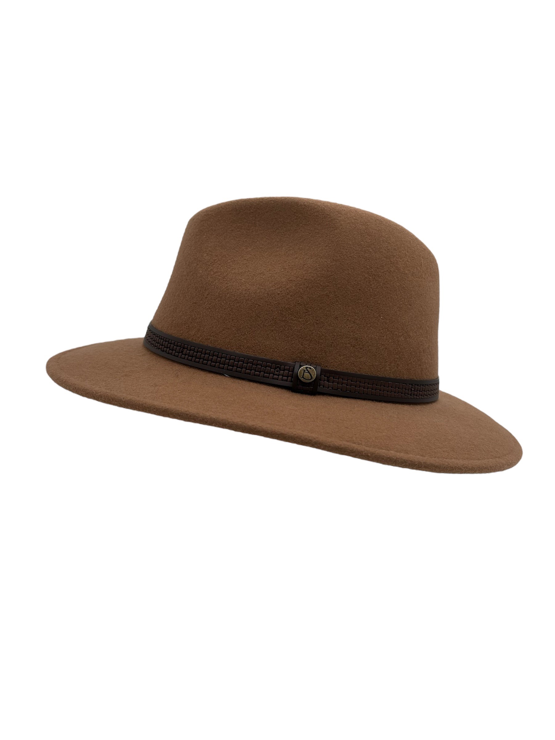 Folks Hoed Heren Vilt Crushable Water Repellent Camel - maat 57